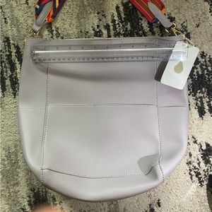 Threaded pear light gray shoulder/crossbody bag